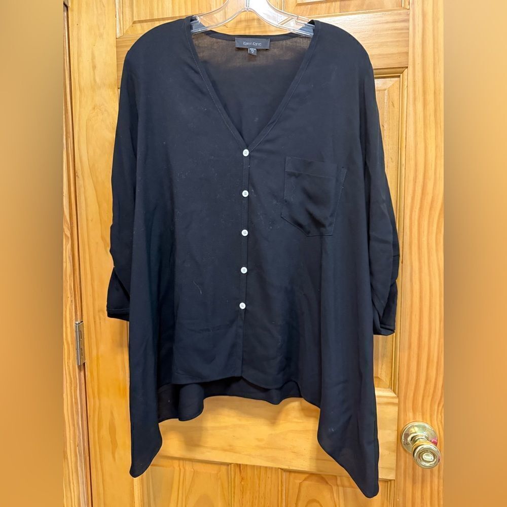 Karen Kane semi sheer black size M blouse